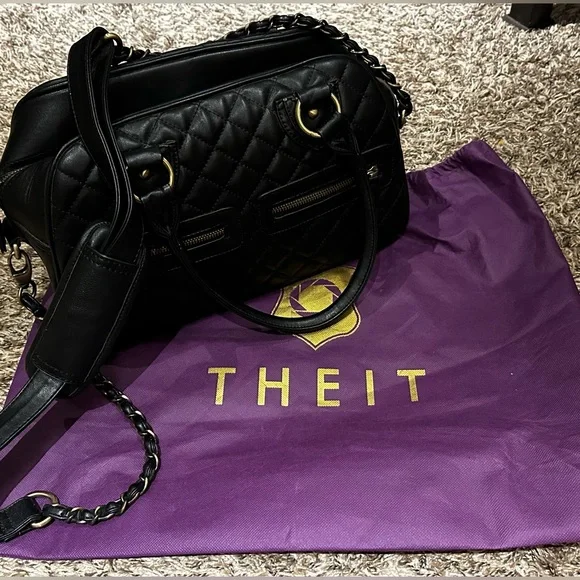 Theit Bossi Quilted Chain Strap Crossbody Camera DSLR Bag - Picture 2 of 7